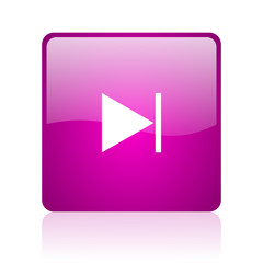next violet square web glossy icon