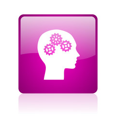 head violet square web glossy icon