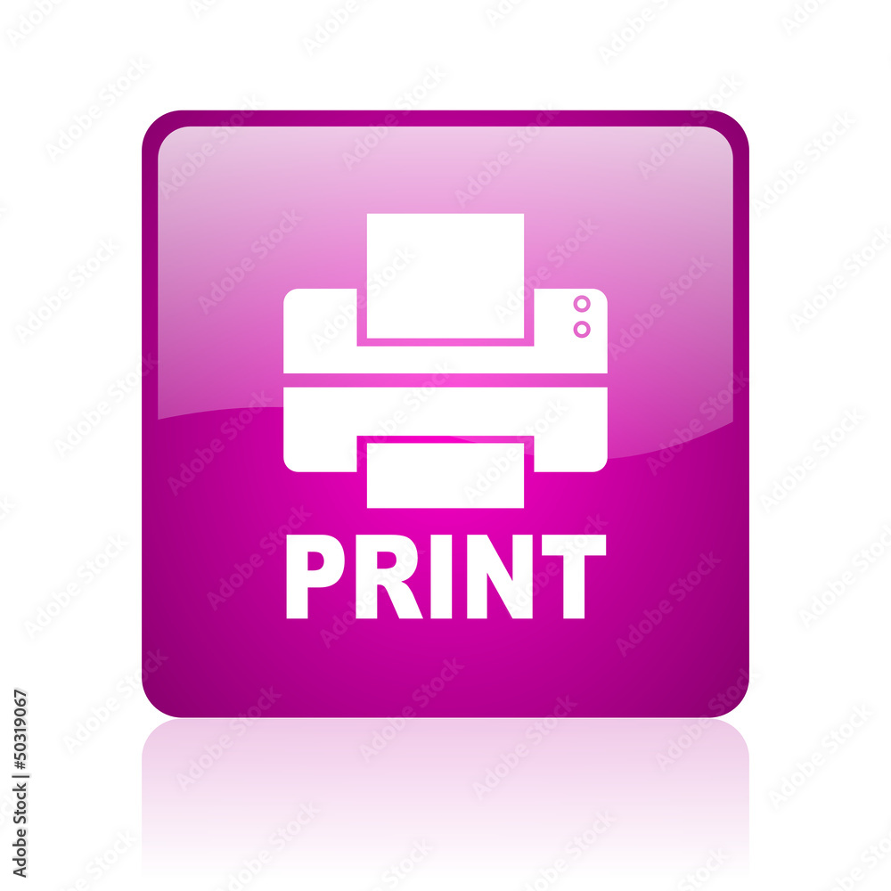 Poster print violet square web glossy icon