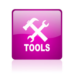 Fototapeta premium tools violet square web glossy icon