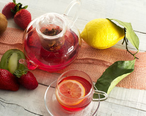 strawberry and kiwi infusione tea