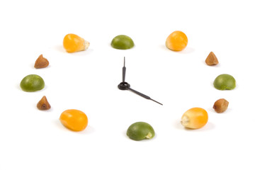 Naklejka na ściany i meble Fruit in the form of hours