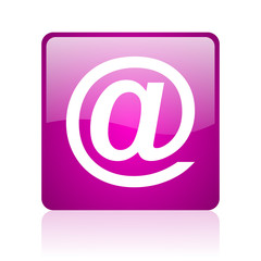 Fototapeta premium at violet square web glossy icon