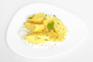 Potatoes with curd - Karoffeln mit Quark
