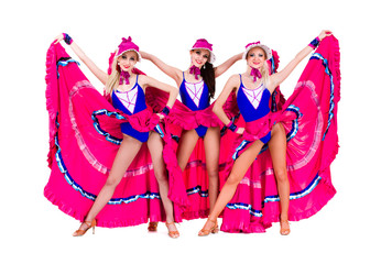 cabaret dancer girls dressed in vintage costumes