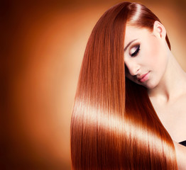 Beautiful girl with healthy long hair
