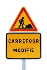 Carrefour en travaux