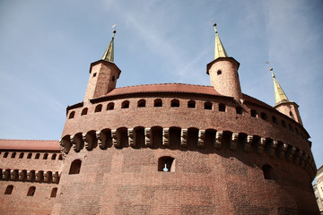 Fototapeta na wymiar Brama Florianska, gate of the medieval Krakow