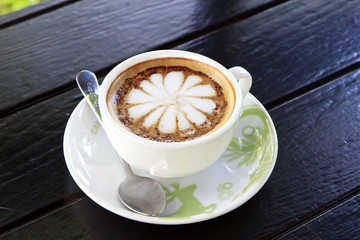 Cappuccino coffee.