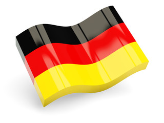 3d flag of germany isolated on white