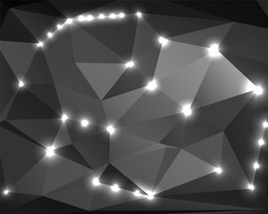 Abstract monochrome background polygon 2