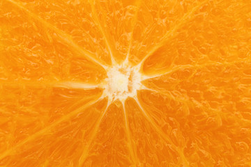 Close-up view on pulp of orange