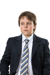 Office style showing by young boy