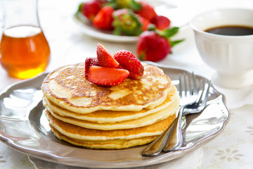 Pancake with strawberry