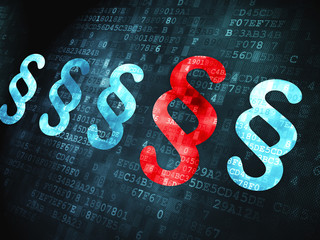 Law concept: Paragraph on digital background