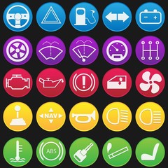 Car Dashboard Icon Gradient Style