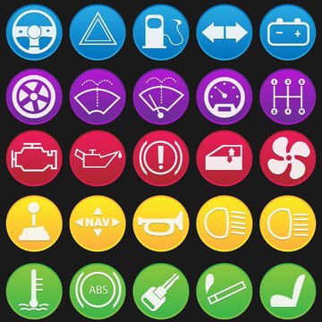 Car Dashboard Icon Gradient Style