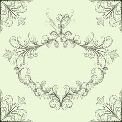 Vector vintage calligraphic frame