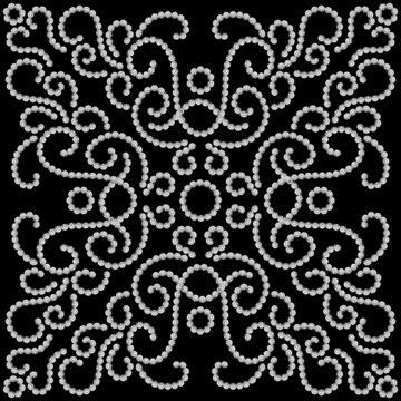 Black and white seamless swirl pattern
