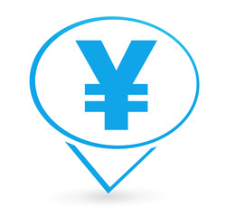 Obraz premium yen sur signet bleu