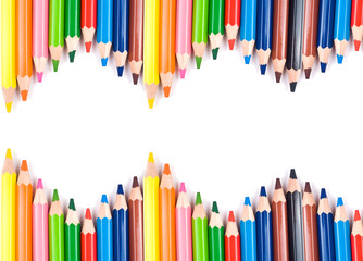 Close up of color pencils