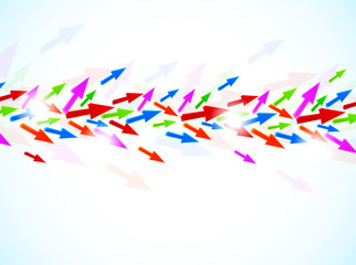 Background with colorful arrows