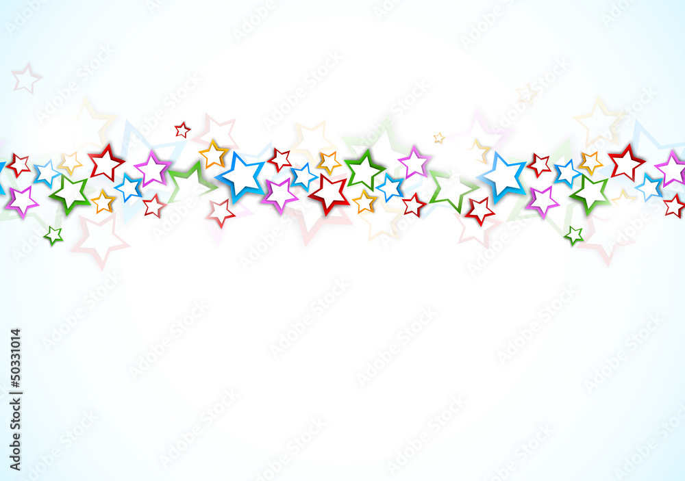 Poster background with colorful stars
