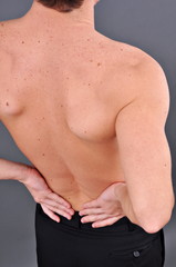 Naklejka premium Man with back pain