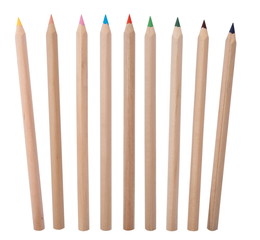 Color pencils isolated on white background