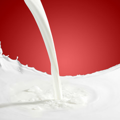 Pouring milk splash