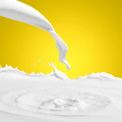 Photo sur Plexiglas Milk-shake Pouring milk splash