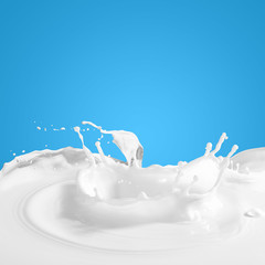 Pouring milk splash