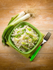 risotto with leek