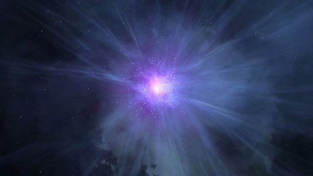 Supernova burst in  deep space