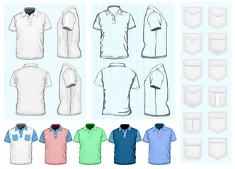 Men's polo-shirt design template