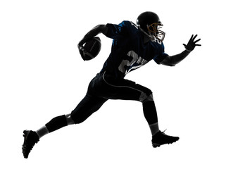 american football player man running  silhouette - Powered by Adobe