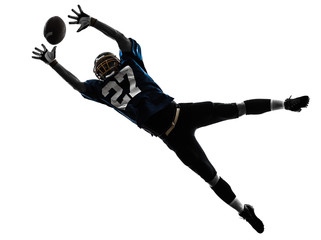 american football player man catching receiving silhouette - Powered by Adobe