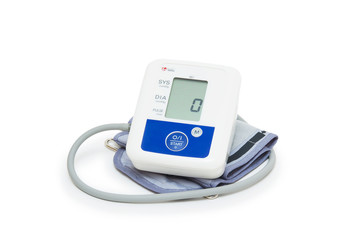 Digital blood pressure meter with love heart symbol