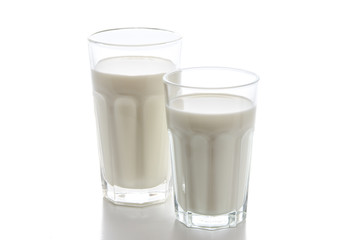 Zwei Gläser frische Milch