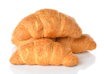 Fresh croissant isolated on white background