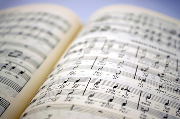 Naklejka premium vintage sheet music book