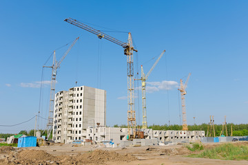 Russia. City Orel. Building a house.