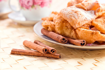 pastry with sugar and cinnamon