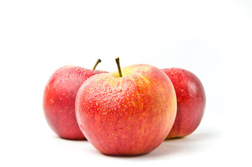 red apple isolated on the white