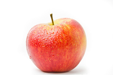 red apple isolated on the white