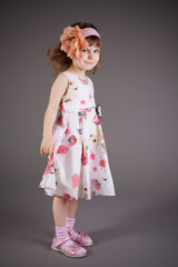 little girl in a dress