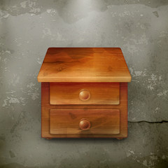 Desk, old-style vector