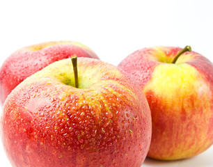 red apple isolated on the white