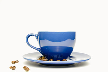 blue cup of coffee