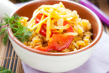 lentils cooked with vegetables